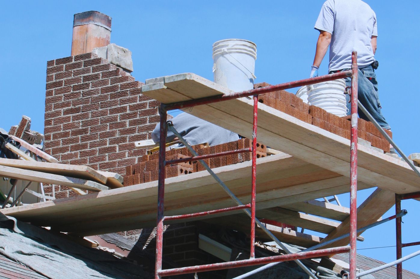 chimney repair in progress chimney repair in progress